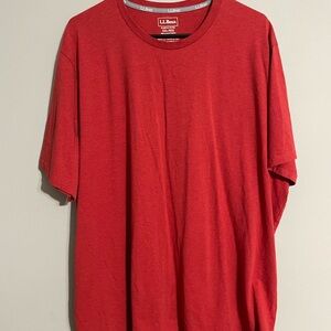 L.L. Bean Men's Vibrant Red Short Sleeve Tee XXL EUC